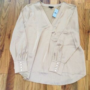 Ann Taylor split neck blouse